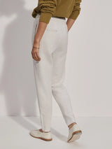 The Slim Zip Hem Pant 26" Ivory Marl
