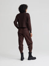Carmen Zip-Through Rib Knit Coffee Bean