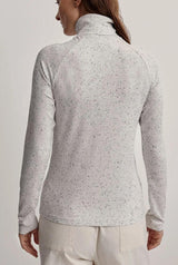 Roya Rollneck Long-Sleeve Tee Egret/Black