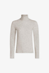 Roya Rollneck Long-Sleeve Tee Egret/Black
