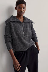 Elise Half Zip Black