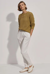 The Slim Zip Hem Pant 26" Ivory Marl