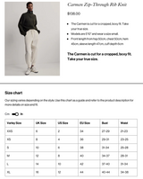 Carmen Zip-Through Rib Knit Cocoa Shell