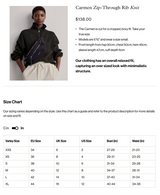 Carmen Zip-Through Rib Knit Coffee Bean