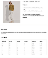 The Slim Zip Hem Pant 26" Ivory Marl
