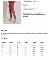 The Slim Cuff Pant 25 Withered Rose