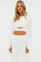 FRANCINE TOP SNOW CLOUD WAFFLE