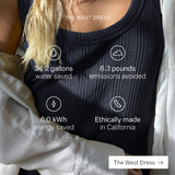 West Dress White Organic Rib