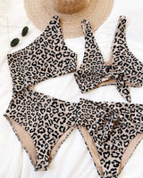 CELINE ONE PIECE TAUPE CORE LEOPARD