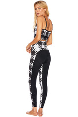 COLORBLOCK LEGGING HOUNDSTOOTH
