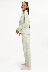 Pillow Soft PJ Set Grey Leopard