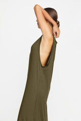 Katsumi Midi Dress Khaki