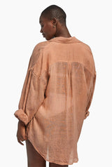 Playa Oversized Linen Shirt Desert