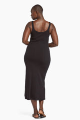 West Dress Black Organic Rib