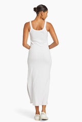 West Dress White Organic Rib