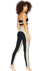 COLORBLOCK LEGGING BLACK TAN