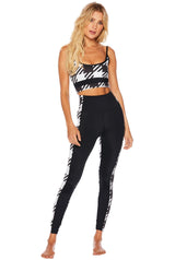 COLORBLOCK LEGGING HOUNDSTOOTH