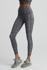 Let's Go Pocket Legging 25 Olive Snake