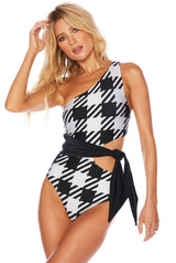 CARLIE ONE PIECE HOUNDSTOOTH
