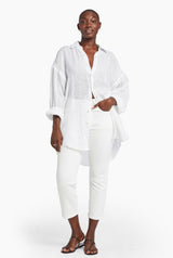 Playa Oversized Linen Shirt White