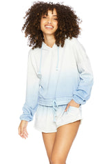 LYDIA SHORT GLITTER CORNFLOWER DIP DYE
