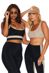 COLORBLOCK LEGGING BLACK TAN