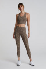 Let's Go High Rise Legging 25 Khaki Snake