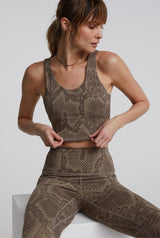 Let's Go Walker Bra Khaki Snake