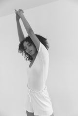 West Bodysuit White Organic Rib