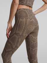 Let's Go High Rise Legging 25 Khaki Snake
