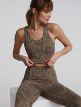 Let's Go High Rise Legging 25 Khaki Snake