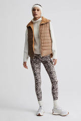 Ellis Reversible Quilt Gilet Desert Sand