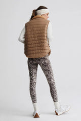 Ellis Reversible Quilt Gilet Desert Sand