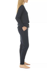 Long Sleeve Pajama Set Navy