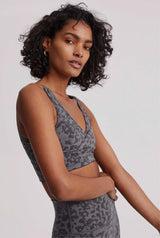 Let's Move Kellam Bra Blackened Distorted Animal Print