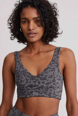 Let's Move Kellam Bra Blackened Distorted Animal Print