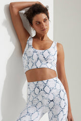 Let's Go Elsie Bra White Snake