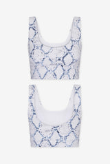 Let's Go Elsie Bra White Snake