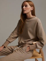 Edith Ribbed Pique Sweat Biscuit