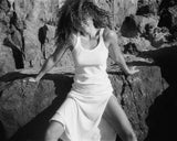 West Dress White Organic Rib