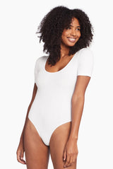 West Bodysuit White Organic Rib