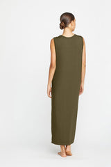 Katsumi Midi Dress Khaki