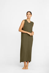 Katsumi Midi Dress Khaki