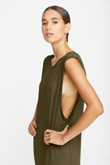Katsumi Midi Dress Khaki