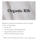 West Bodysuit White Organic Rib