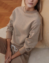 Edith Ribbed Pique Sweat Biscuit