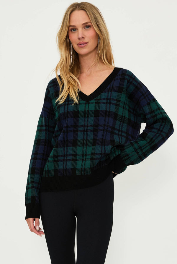 Joey Sweater Wintergreen Plaid