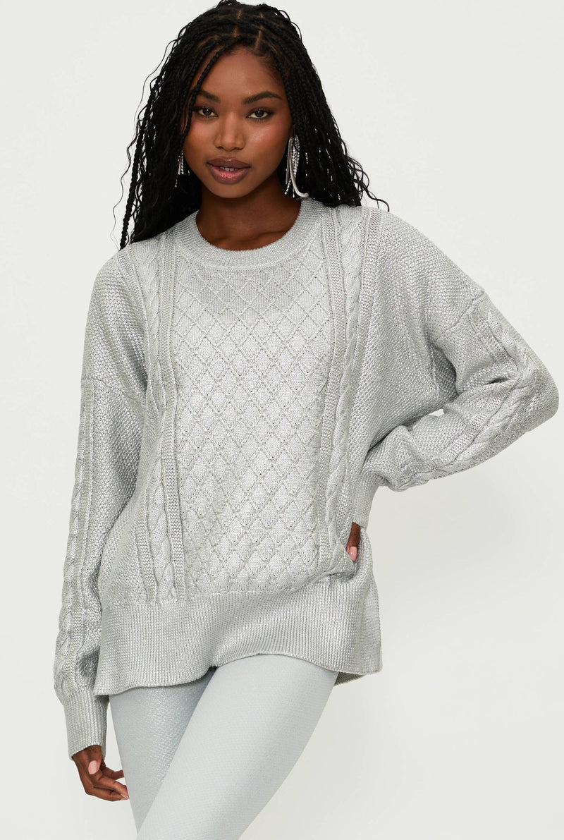 Callie Sweater Silver Shine Cable